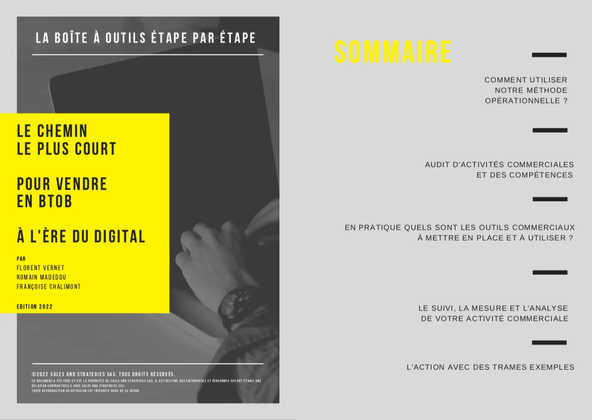 "Je prospecte donc je vends". Les outils commerciaux ultimes et des trames exemples à copier. Le livre référence de prospection en BtoB.
